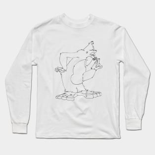 Large Feet smelling a flower Long Sleeve T-Shirt